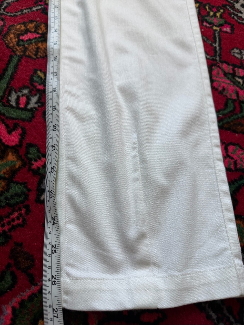 NWOT IRES NYC White Denim Relaxed Jeans – Size Small - Picture 6 of 6